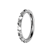 Micro Segmentring klappbar silber X facettiert