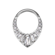 Micro bague segmentée pliable argentée avec...