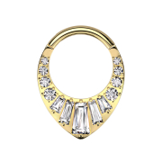 Micro segment ring, foldable, gold-plated, round and...