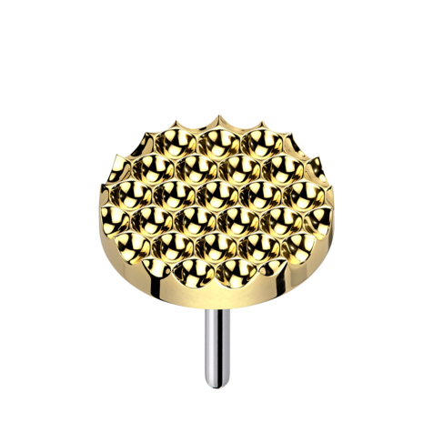 Threadless gepunkteter Diamantschliff Scheibe vergoldet