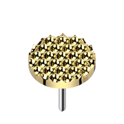 Threadless gepunkteter Diamantschliff Scheibe vergoldet