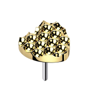 Cœur diamanté à pois sans filetage...