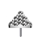 Threadless diamant pointillé taille triangle argent