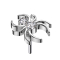 Threadless Spinne silber Kristalle silber