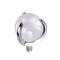 Dermal anchor silver ball opalite pink stone set