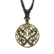 Necklace black pendant gold-plated Viking two dragons