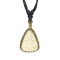 Necklace black pendant gold-plated Flowery drop with Buddha