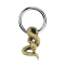 Micro Closure Ring silver snake gold-plated