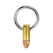 Micro Closure Ring silber Patrone vergoldet