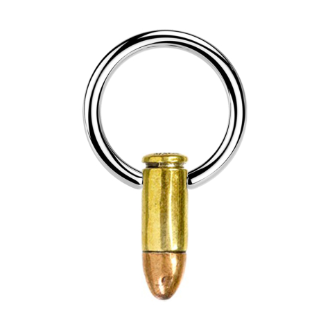 Closure ring silver cartridge gold-plated