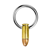 Closure anneau argent cartouche doré