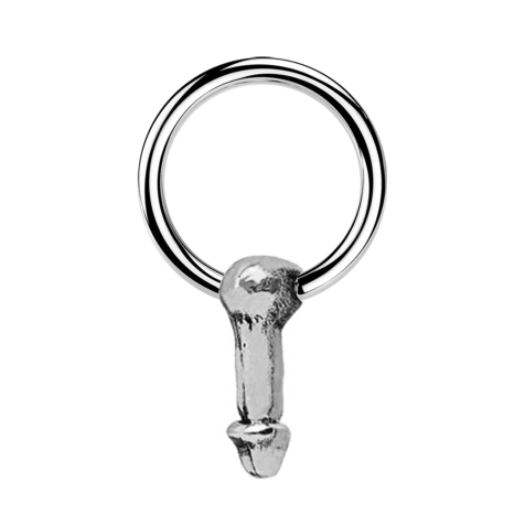 Micro Closure Ring argent Pénis argent