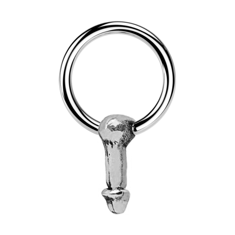 Closure Ring argent Pénis argent
