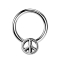 Micro Closure Ring silver Peace silver