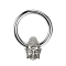 Micro Closure Ring silver Buddha silver