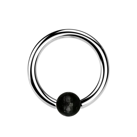 Anello di chiusura Micro Ball in argento con sfera in legno di Areng