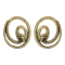 Ear weight segment ring hinged gold-plated snake (2pcs.)