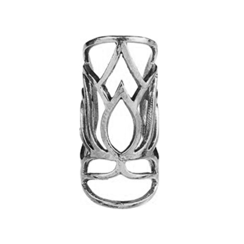 Cuffia per orecchio in argento con fiore di loto