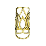 Orecchio Cuff placcato oro fiore di loto