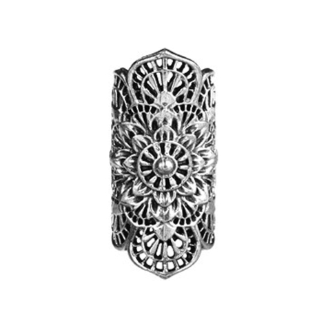 Ear Cuff silver flower