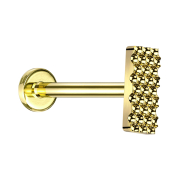 Micro Labret Innengewinde vergoldet gepunkteter...