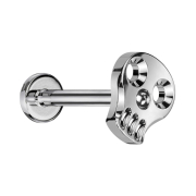 Micro Labret filetage intérieur argenté...