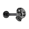 Micro Labret Innengewinde schwarz hohler Totenkopf schwarz