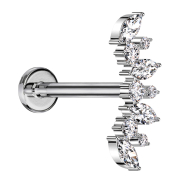 Micro labret filetage intérieur argenté...