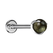 Micro Labret filettatura interna argento con sfera in...