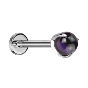 Micro Labret filettatura interna argento con sfera...