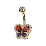 Gold-plated banana with gold-plated crystal ball and...