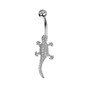 Banana silver with ball silver crystal silver and lizard...
