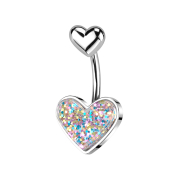 Banane argentée avec cœur argenté et...