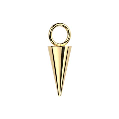 Gold-plated cone pendant