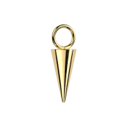 Gold-plated cone pendant