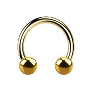 Circular Barbell filettatura interna placcato in oro con...