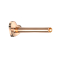 Micro Labret-Stab Herz rosegold mit 0.8 mm Innengewinde