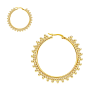 Earring gold-plated beads triangles