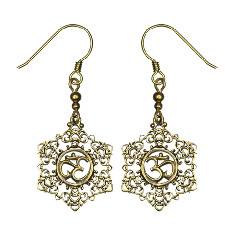 Ohrring vergoldet Om