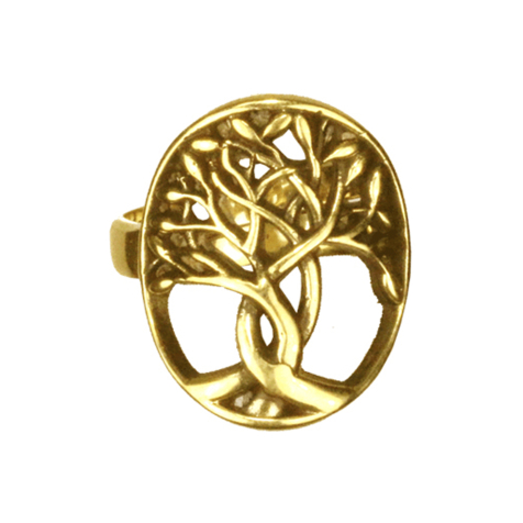 Ring vergoldet Baum des Lebens