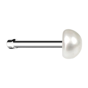 Straight nose stud with pearl