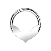 Micro Segmentring klappbar silber Fledermaus