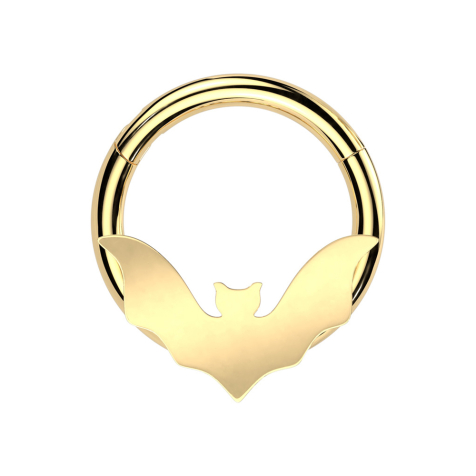 Micro anneau segment pliable doré chauve-souris