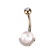 Banane rosegold mit Kugel rosegold Kristall silber und...