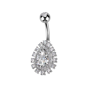 Banane argentée avec boule argentée cristal...