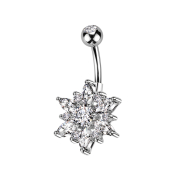 Banane silber mit Kugel silber Kristall silber und Blume...