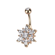 Banane rosegold mit Kugel rosegold Kristall silber und...