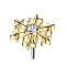Threadless snowflake gold-plated crystal silver