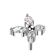 Filo senza filetto, farfalla semplice, cristalli...