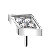 Threadless Diamant silber Kristalle silber